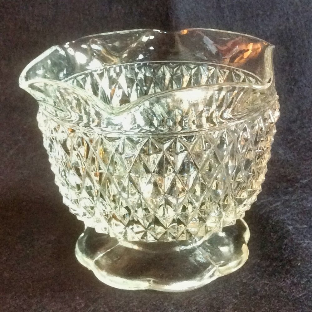 Vintage American Clear Glass Footed Candy Dish Pressed Glass Dish Candy Bowl